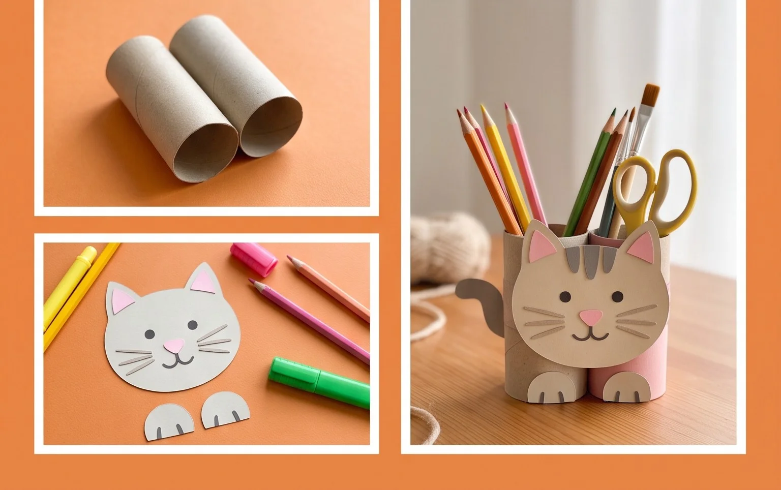 PAPER ROLL CAT CRAFT - hello, Wonderful