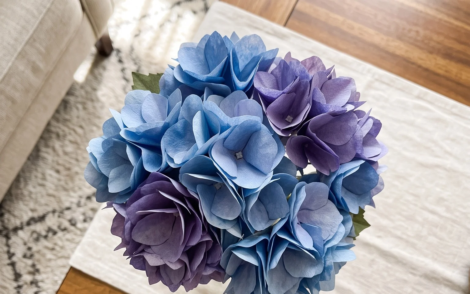 Coffee Filter Hydrangeas